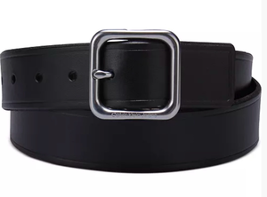 lot 5683 image: Calvin Klein Square Center Bar Buckle Casual Leather Belt- 2 other Belts (Size 38)