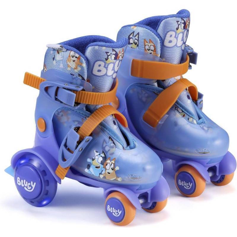 lot 904 image: Bluey Trainer Light Up Wheels Kids Roller Skates (Age 3)