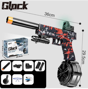 lot 871 image: GCock Gel Ball Blaster Toy, Red (Ages 14)