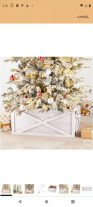 lot 946 image: Christmas tree collar Brick pattern 10 in tall 16 x 16 in sq