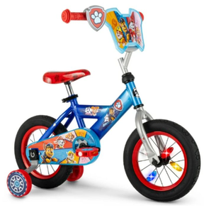 lot 968 image: Huffy Paw Patrol Kids Bike, 12 Wheels, Fits Riders 31 - 35, Blue (Ages 3) - Retail $119