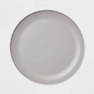 lot 981 image: 8-Pack Room Essentials Plastic Dinner Plates Jet Gray - 10.5