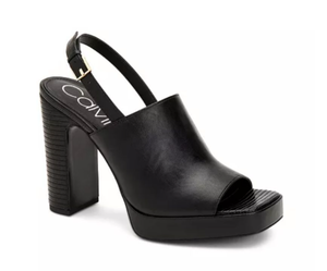 lot 983 image: Calvin Klein Womens Dottie Platform Slingbacks Sandals (Size 8.5M) - Retail $89
