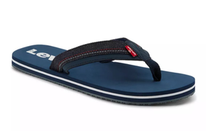 lot 986 image: Levis Mens Wordmark Strap Flip Flop Sandals (Size Large 9-10)