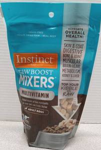 lot 3315 image: Instinct Raw Boost Mixers Freeze Dried Raw Dog Food Topper  Grain Free Dog Food Topper with Functional Ingredients 5.5 Ounce (Pack of 1) Best by 53127