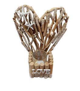 lot 3324 image: Beach Theme Heart Candle Holder