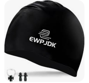 lot 3343 image: EWPJDK Swimming Cap with Ear Plugs