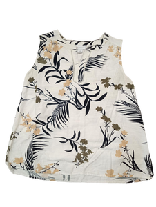 lot 3350 image: Liz Claiborne Tropical Floral Sleeveless Top (Size Medium)