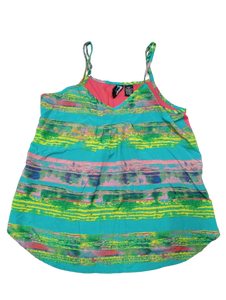 lot 3353 image: Weavers Tropical Print Tank Top (Size Large)