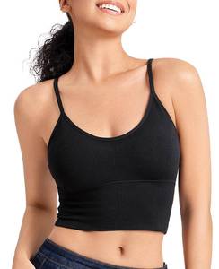 lot 3354 image: Vgplay Bras for Women Comfort Seamless Longline Bra Unlined Wireless Vest Bralette, White Medium