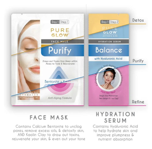 lot 3355 image: Pure Glow 2-Step Face Mask and Hydration Serum (2 Pack)