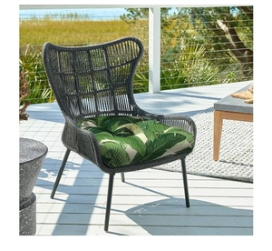 lot 3361 image: Tropical Banana Leaf Print Decorative Pillows