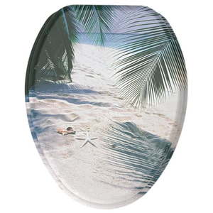 lot 4837 image: Sanilo Soft Close Toilet Seat ELONGATED  Quiet and Slow Close Lid and Seat  Strong Bumpers and Hinges  Beach