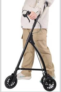 lot 4848 image: Rollator Walker for Seniors, Lightweight Foldable Rollator with Hand Brake, Aluminum Frame & 6 Wheels, Compact Folding Design for Stability Balance, One-Handed Walker Aid for Elderly