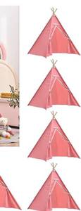 lot 4856 image: 4 Pink Kids Teepee Play Tent