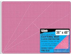 lot 4859 image: U.S. Art Supply 36 x 48 Self-Healing Cutting Mat 5-Ply - Double-Sided PinkBlue Craft Mat, Non-Slip Cutting Mats for Crafts, Sewing, Quilting, Scrapbooking