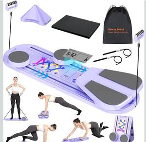 lot 4870 image: Pilates Board - Pilates Reformer Set, Portable and Foldable Pilates Board for Home Workout, Multifunctional Pilates Board for Women, Pilates Reformer Machine for Home Exercise