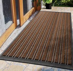 lot 4872 image: Door Mat Outdoor Entrance, Extra Durable Front Door Mat Outside, Heavy Duty Welcome Mat for Outside Entry, Back Door Mats Non Slip, Waterproof All-Season Doormats, 47x32 Inch, Coffee