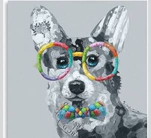 lot 4878 image: Yidepot Cute Corgi Dog Wall Art Pet Puppy Posters for Bedroom 24x24 Funny Bathroom Wall Art Decor for dog lovers