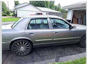 lot 4884 image: 4pcs Window Deflectors for 92-11 Mercury Grand Marquis (Excl. Landau Roof), 98-11 Ford Crown Vic Short Rears, 03 Mercury Marauder, Out-Channel Rain Guard Shades, Side Window Visor 94228