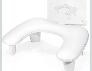 lot 4894 image: LIONVISON Arm Rest for Nails Tech U Shaped - Comfortable Manicure Nail Hand Rest Pillow Cushion, Nail Armrest Stand for Acrylic Nail Art Tech, Quick Installation, White