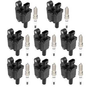 lot 4917 image: ECCPP 8 ignition coils with 8 iridium Spark Plugs,UF743,coils packs,for Chevrolet,for Silverado,Tahoe,Camaro,Suburban,Corvette &,for GMC Sierra,Yukon & Cadillac Escalade,CTS,UF743,C1820