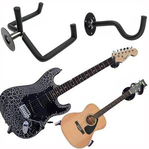 lot 4984 image: Jashem Guitar Wall Mount for Acoustic, Electric and Bass Guitars, Ukulele, Banjo, Mandolin Horizontal Wall Hanger Holder, Heavy Duty Metal, Easy Installation (1 Pack)