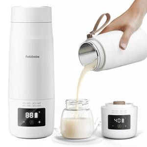 lot 4988 image: Felizbebe Portable Bottle Warmer for Travel, Detachable Baby Bottle Warmer Portable for Breastmilk Formula, Fast Heating & Long time Temp Keep, Rechargeable, Healthy for Baby on Journey, Car, Airplane