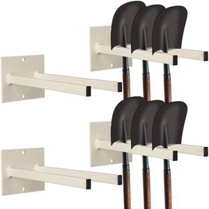 lot 5004 image: Zonon 4 Pcs Extra Wide Wall Mounted Tool Rack for Trimmers Blowers and Stepladders Heavy Duty Powder Coated Steel Storage Organizer for Garage Shed Workshop Tool Holder
