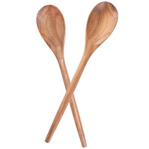 lot 5011 image: MornHalo 2PCS Acacia Wooden Spoons For Cooking-14 Inch Smooth Finish Cooking Spoons-Comfortable Grip Wood Spoons for Cooking - Non-Stick Cooking Utensils (Cooking Spoons 2pcs)