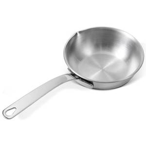 lot 5022 image: Qulkws 5.1-Inch Mini Egg Pan Stainless Steel Mini Sauce Pan Omelet Frying Pan with Spout for Home Kitchen Restaurant