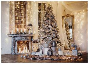 lot 5051 image: WOLADA Christmas Backdrop Christmas Backdrops for Photography Christmas Tree Fireplace Photography Backdrop Xmas Scene Background for Holiday Photos 7x5FT 11715