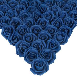 lot 5053 image: INSUNSIX Fake Roses,200PCS Navy Blue Flowers 1.97in Foam Roses Artificial Flowers for Craft DIY Wedding Party Home Decoration(Navy Blue)