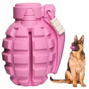 lot 5061 image: Dog Toys for Aggressive Chewers Large Breed, for German Shepherd, Indestructible Interactive Treat Dog Toys for Large Medium Breeds, Food Grade & Tough Rubber, Fun to Chew, Chase and Fetch (Pink)