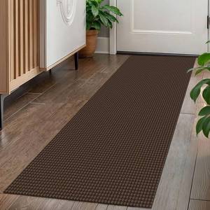 lot 5123 image: KOZYFLY Runners for Hallways 2x5 ft Washable Kitchen Runner Non Slip Rubber Backed Hall Runners Cotton Entryway Runner Rugs Floor Carpet for Indoor Backdoor Bedroom Kitchen, Reddish BrownCoffee