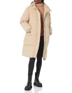 lot 5125 image: Amazon Essentials Womens Oversized Long Hooded Insulated Puffer Jacket, Tan, X-Small