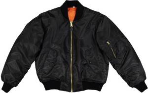 lot 5131 image: Army Universe MA-1 Air Force Military Bomber Flight Jacket (Black, Size 3X-Large - Chest 53 - 57)