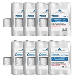 lot 5152 image: 8-Pack BATT3R Battery AVP14 Replacement Upgraded 1200mAh for Midland BATT3R LXT600 LXT630 LXT630X3 LXT633 T50 T60 T51 T61 T55 T65 X-Talker Walkie-Talkie Radios Batteries 3.6V