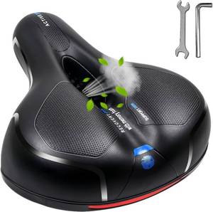 lot 5162 image: MSDADA Bike Seat - Bicycle Seats for Comfort Men Women Gel - Wide Stationary Exercise Mountain Bike Seats Parts - Memory Foam Waterproof Soft Bike Saddle - Bicycle Accessories for Adult Bikes