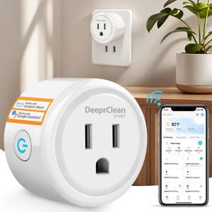 lot 5172 image: DeeprClean Mini Smart Plugs That Work with Alexa, Wifi Socket Compatible with Google Assistant, App Controlled Outlet with Timer & Schedule, 2.4GHz Wi-Fi Only Wireless Plugs Outlet for Smart Home Life
