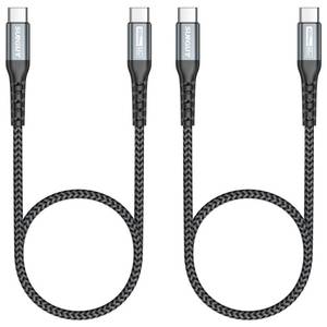 lot 5175 image: SUNGUY USB C to USB C 1.5FT 2Pack, USB C Cable 60W PD Fast Charge Type C Charger Cord Compatible for iPhone 171615 Series, Samsung Galaxy S2324 Ultra, MacBook AirPro, iPad ProAir -Grey