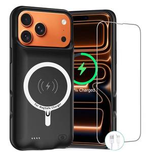 lot 5179 image: Battery Case for iPhone 17 Pro Max,12000mAh Rechargeable Portable Charging Case with Wireless Charging Compatible for iPhone 17 Pro Max (6.9inch) with Carplay Extend Battery Pack Charger Cover (Black)