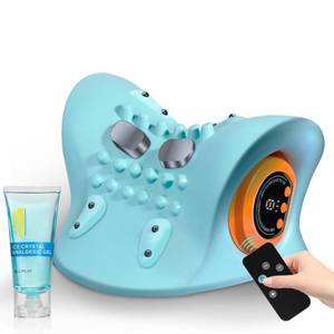 lot 5190 image: Vzvvzp Neck Massager 2025, Neck Stretcher Cervical Traction with Heat, 3 Modes, Portable Massage Neck Hump Corrector for Pain Relief and Muscle Relax, 26° Angle Cervical Traction Device