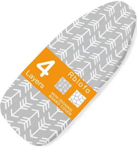 lot 5223 image: Rblofo 12 x 32 Tabletop Ironing Board Cover and Premium Heavy Duty 4 Layer Pad Extra Thick Padding, Heat Reflective and Stain Resistant with Elasticized Edges 12.5 x 32 inch Iron Board Covers