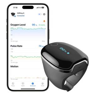 Wellue O2Ring-S Oxygen Monitor with Vibration Reminder, Bluetooth Pulse Oximeter Tracks SPO2 and Pulse Rate, 24 hrs Battery Life, 4*10 Hours Built-in Memory, Rechargeable Pulse Ox with Free PC &amp; APP - Retail $220