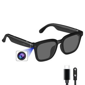 lot 5233 image: KOIPSSE AI Smart Camera Glasses HD 1080P Video Recording and Photo Taking, Translation, Assistant Conversation, Suitable for Outdoor and Indoor, Cycling, Hiking Travel (Black Sunglasses)
