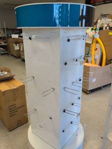 lot 58 image: Rotating Display Stand with Hooks  - Retail $240