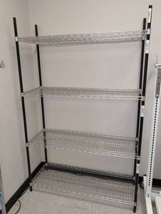 lot 60 image: 4-Tier Wire Storage Shelving Unit  - Retail $199