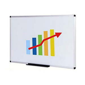lot 86 image: VIZ-PRO Dry Erase BoardWhiteboard  Non-Magnetic  6  x 4   Wall Mounted Board for School Office and Home  - Retail $448