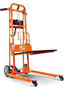 SuperHandy Material Lift Winch Stacker, Pallet Truck Dolly, Lift Table, Fork Lift, 330 Lbs 40\" Max Lift w/ 8\" Wheels, Swivel Casters [Patented] - Retail: $479